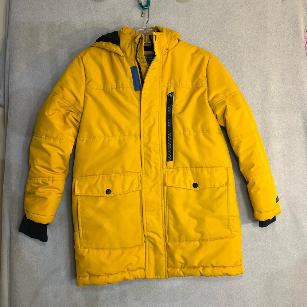 Kids Perry Ellis 10/12 Long Winter Jacket with Attached Hood